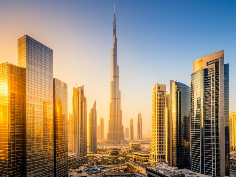 Dubai downtown skyline at golden hour representing mainland business setup