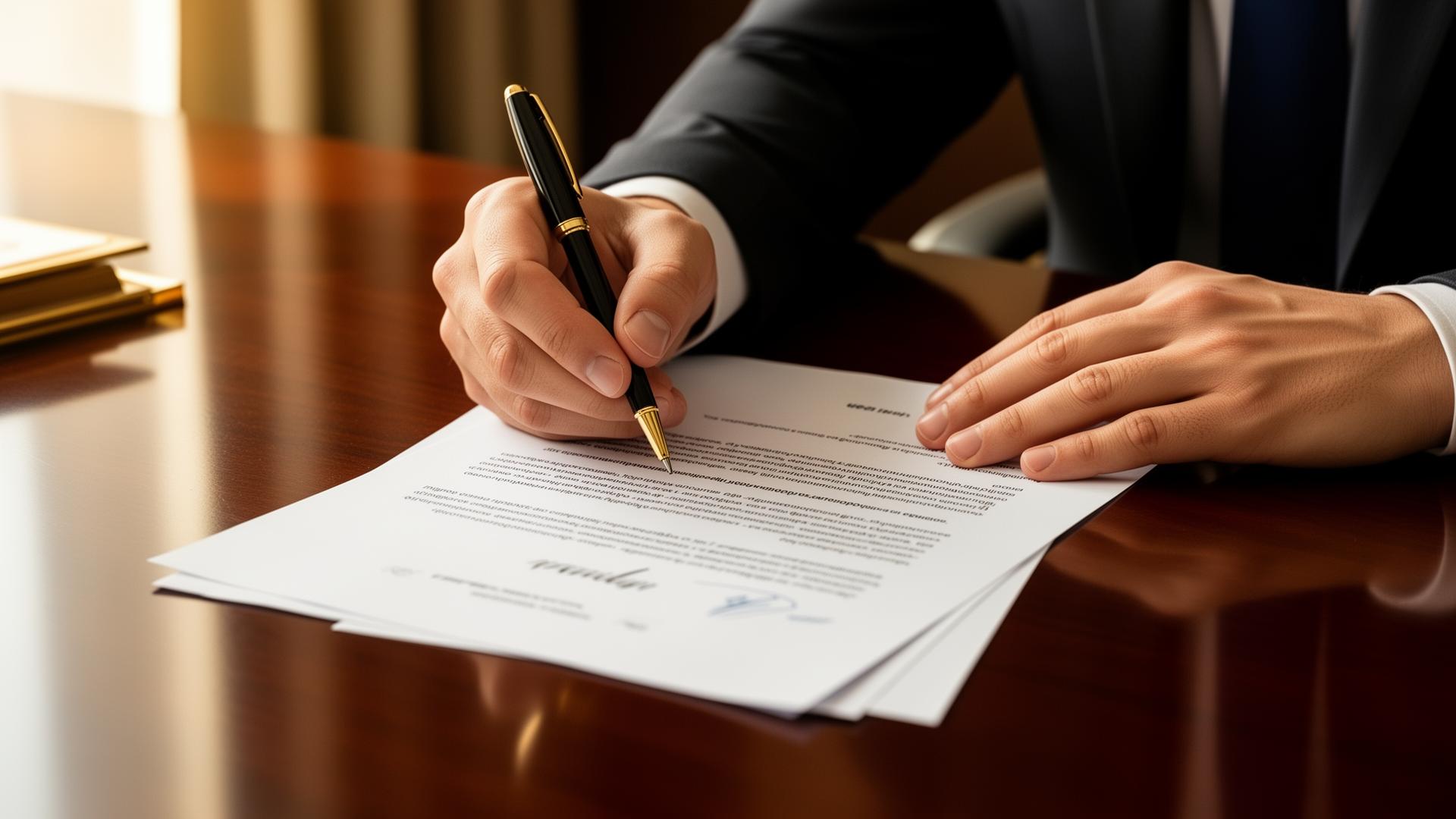 Professional reviewing privacy documents
